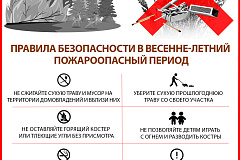 Правила безопасности в весенне-летний пожароопасный период